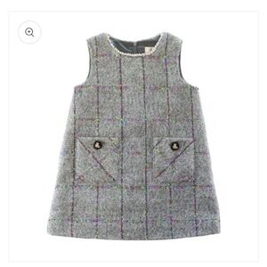 Stylish Gray Kids Dress with Pocket Detail